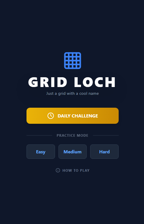 Grid Loch menu